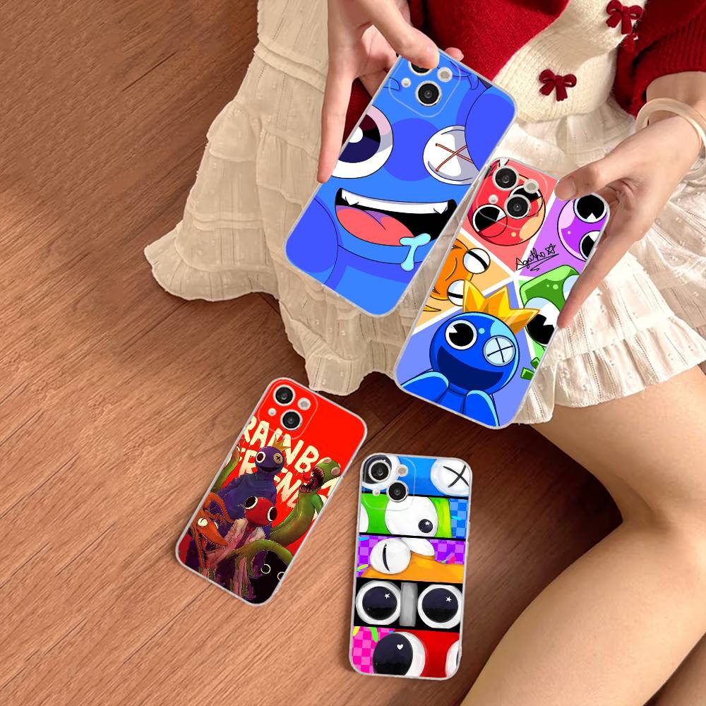 Rainbow Friends Toy Cartoon Phone Case For IPhone 17 16 15 14 13 12 11 Pro XS Max Plus Soft Silicone Cover
