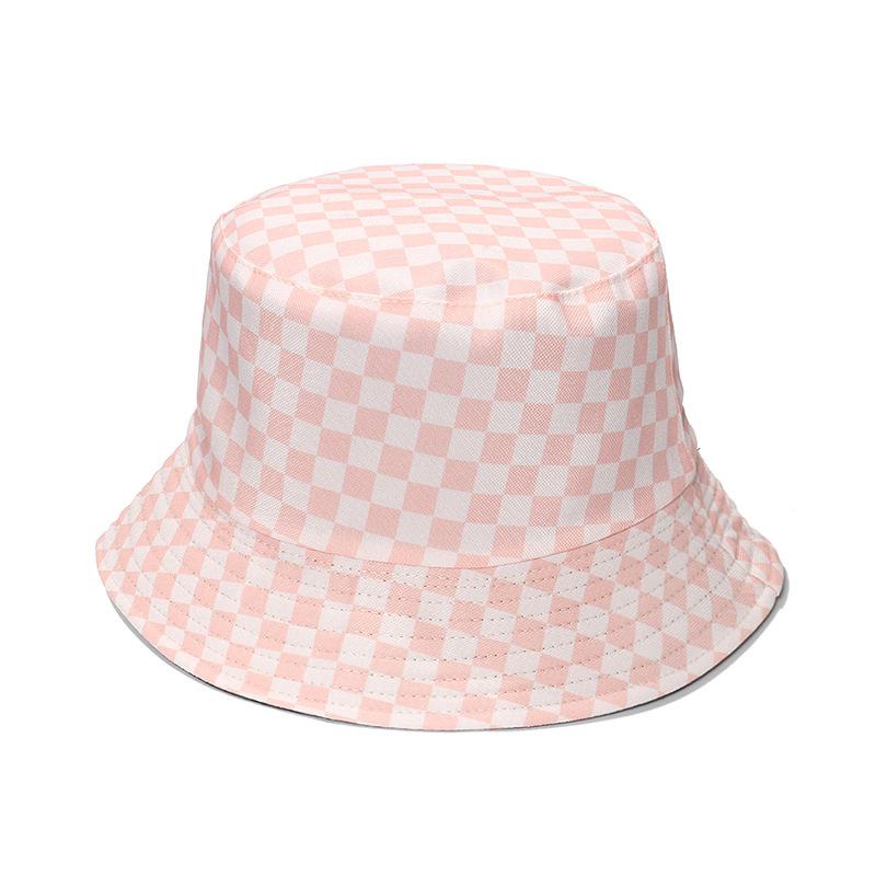 Black White And Checkerboard Checkered Fisherman Hat Casual Visor Fashion