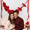 300cm Heart-Shaped Banner Reusable Valentine's Day Banner  Anniversary Celebration