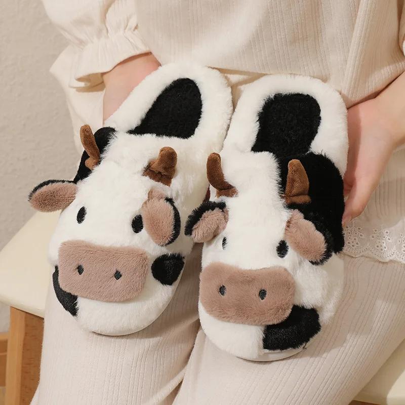 Boys Girls Slippers Fashion Cute Milk Slippers for Indoor Bedroom Living Room Plush Fluffy Comfy House Slippers for Kids