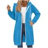 Women's Long Sweatshirt Casual Versatile Drawstring Long Sleeve Hooded Jacket Pockets