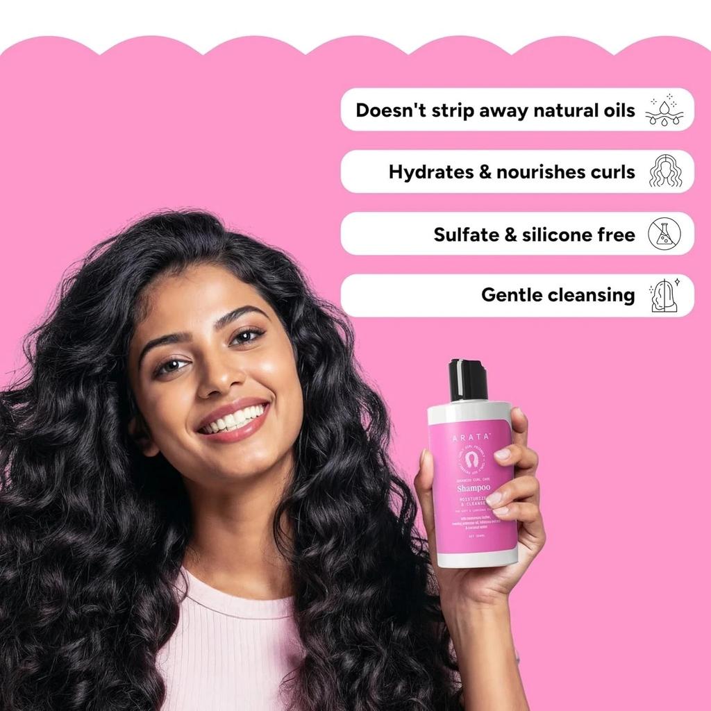 Arata Curly Hair Shampoo for Dry - 300ml