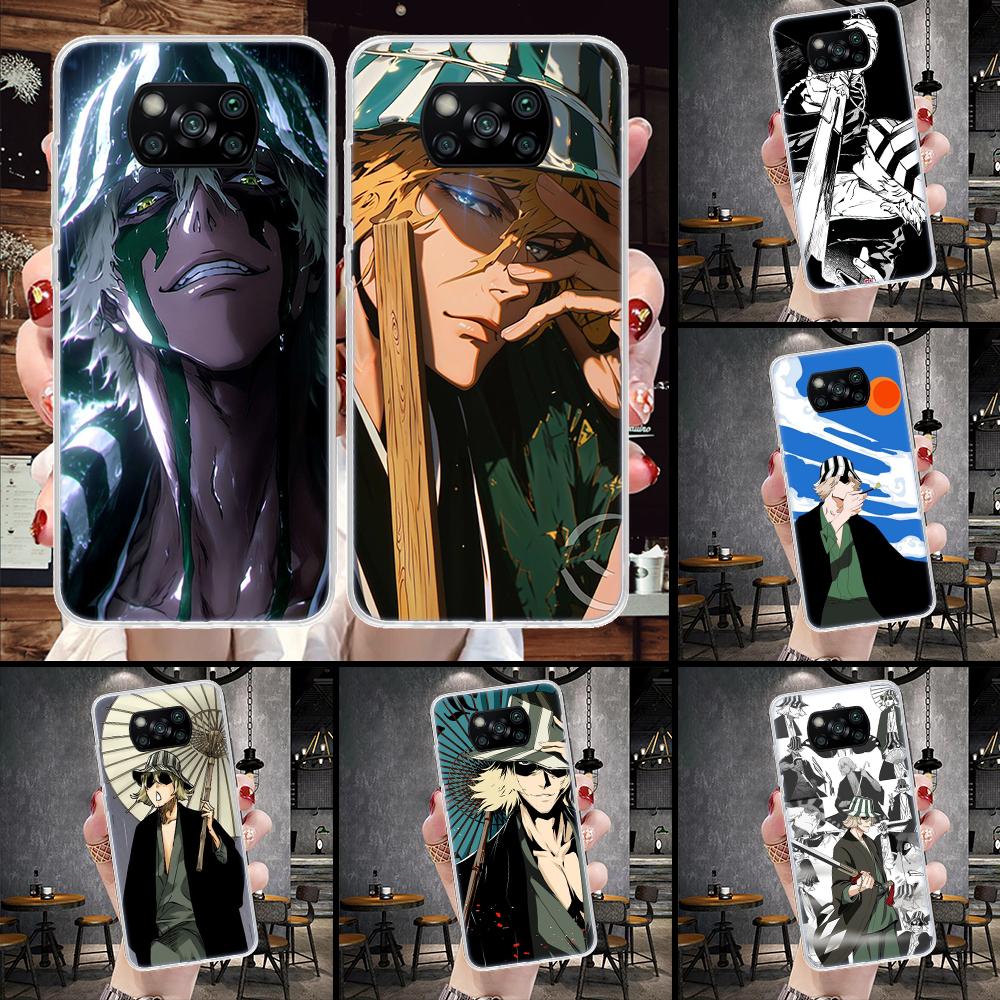 Bleach Kisuke Urahara Soft Phone Case For Xiaomi Redmi 15C 15 13C 13 Poco X5 X6 X7 F7 Ultra M7 12C 12 10 10C 9C 9A 9T 9 Fundas P