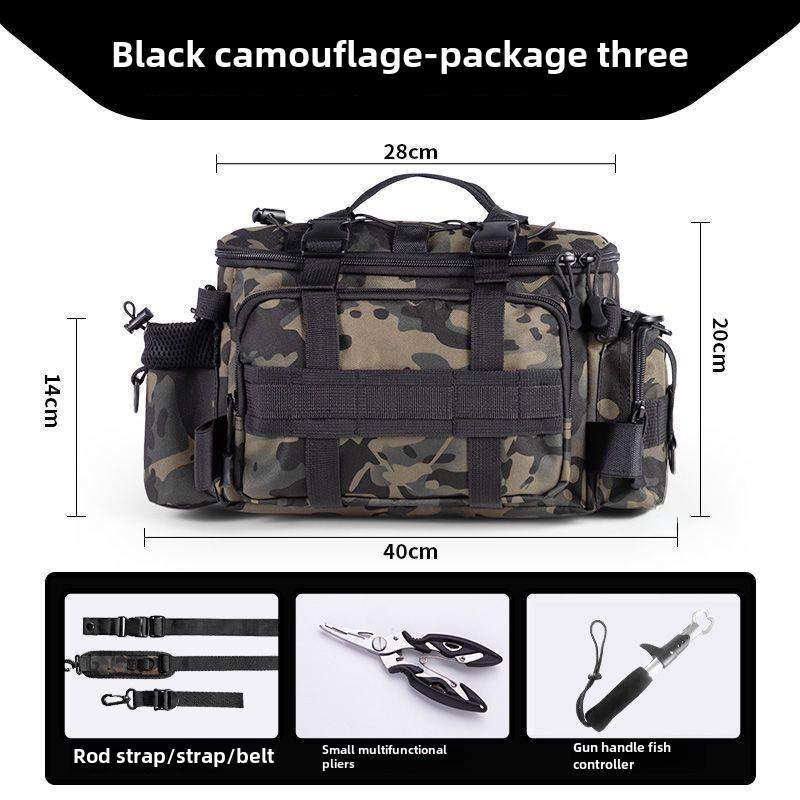 "Luya Multifunctional Waterproof Fishing Gear Waist & Messenger Bag – Large Capacity Rod & Storage Bag"