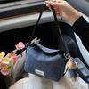 Fashion denim small bag women's 2025 new casual commuter shoulder bag high-end simple underarm messenger bag