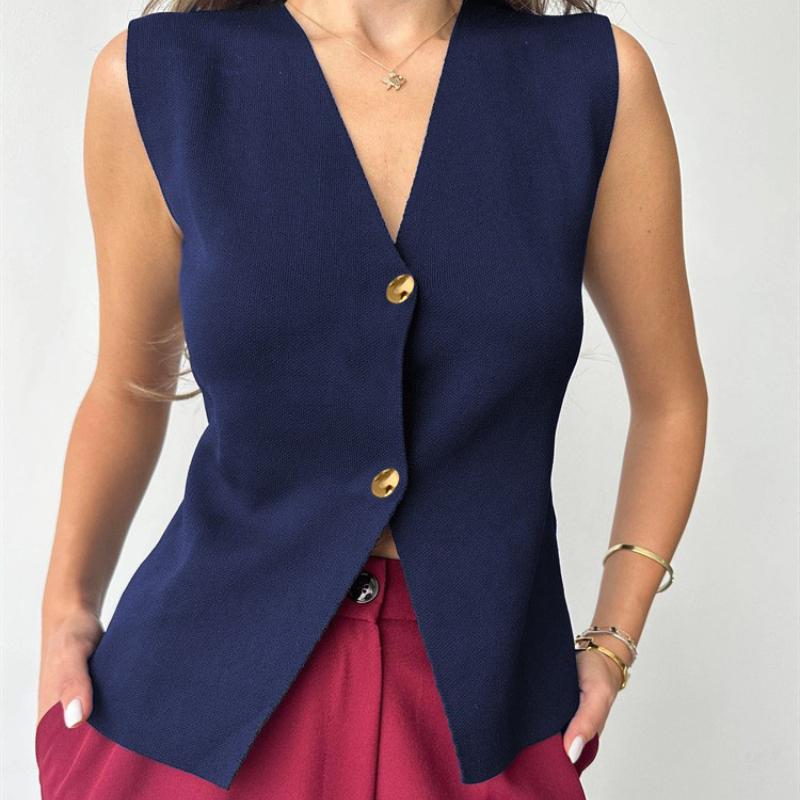 Women   Summer   Elegant Knitted Tank Vest Top Ladies Fashion Casual White Black Short Sleeveless Vest Tops