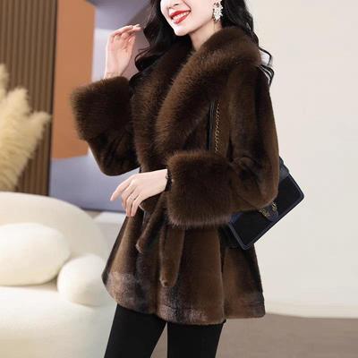 2025 Women's Winter Golden Mink Velvet Fur Coat - Young Style