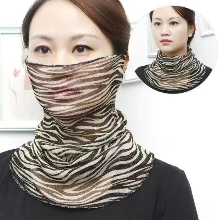 Seidenschal für Damen: Leichter Sonnenschutzschleier für Nackenschutz, Stilvolle Herbst-/Wintermaske