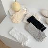 Women's Summer Thin Sweet Bowknot Wooden Ear Edge Mesh Breathable Lace Ballet Wind Drum Pile Socks