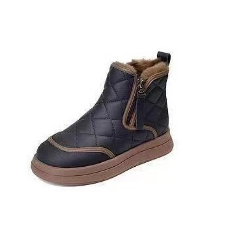 Autumn and winter new warm snow boots women's new four-season velvet four-season short boots non-slip high-top cotton shoes