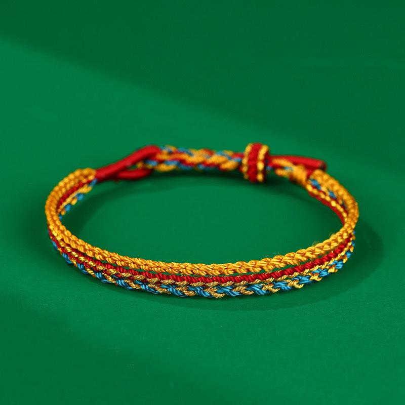 

Noter New Chinese Style Good Luck String Bracelet Women Men Handmade Adjustable Meditation Healing Rope Braslet Leisure Pulseria
