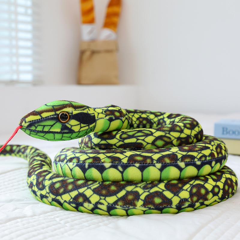 Anti-real Spotted Python Doll Plush Toy Cobra Fake Snake Doll Prank Props Children's Toys
