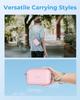 BAGSMART SLR Camera Bag, Compact, Waterproof Nylon Shoulder Case for Camera Storage, Stylish Everyday Bag, Pink