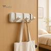 Invisible Foldable Hooks Over The Door Hanger Hooks, No Drilling Adhesive Coat Rack, Multi Hook Space Saving Organizer, for Coats Bags Towels Scarves