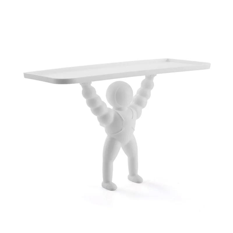 

Стойка для хранения кухонных приправ, модель астронавта, настенная полка для туалета, полка для ванной, подвесная корзина для душа, держатель для шампуня белый