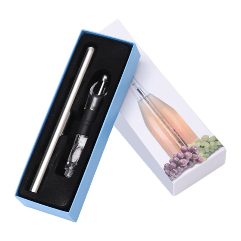 Wine Chiller Rod Stainless Steels Wine Cooling Stick Beer Beverage Freeze Stick Ice Wine Coolers for Red Wine Cooling