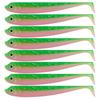8Pcs Soft Fishing Lures 7.5cm 2.5g Artificial Baits Paddle Tail Swimbaits Fishing Lure for Bass Trout T Tail Baits
