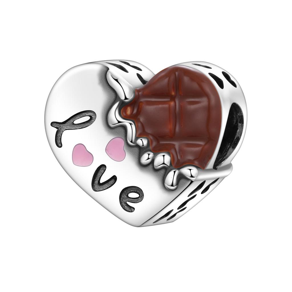 Trendy Heart Shaped Zircon Beads for Bracelet and Necklace Making
