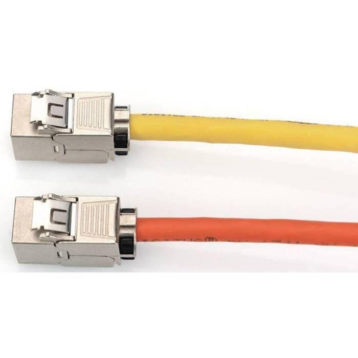 Digitus dn-93619-24 module rj45 encastrable keystone cat 5e, cat 6, cat 6a, cat 6a (câble brut cat 7) 24 pc(s)