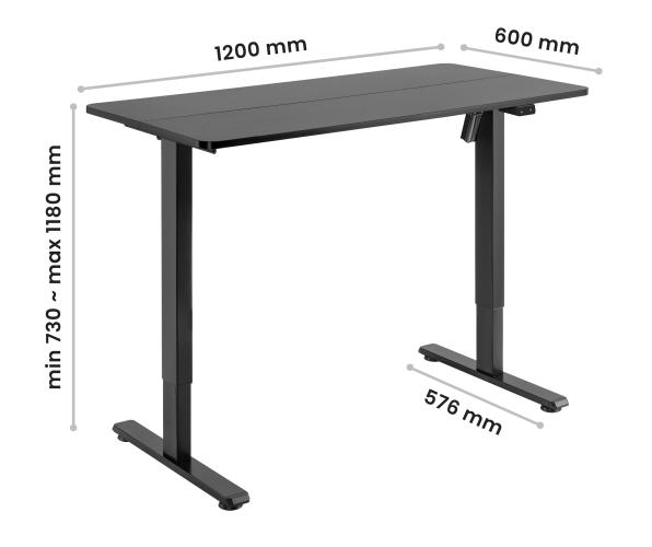 Adjustable Height Table Up Up Frigg Black