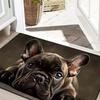 French Bulldog Puppy Print Doormat, Suitable for Bedroom, Kitchen, Dining Room, Bathroom, Slip-Resistant and Machine Washable
