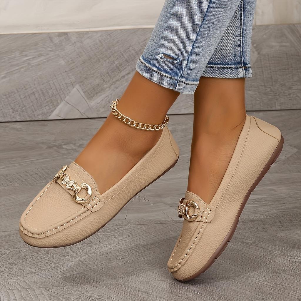 Comfortable Casual Versatile Women'S Flat Round-Toe Small Single Shoes Casual Loafers, Women Shoes
