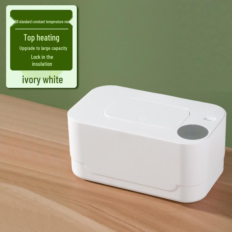 Portable USB Baby Wipe Warmer with Wireless Charging & Night Light