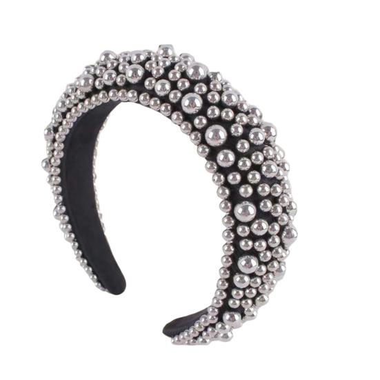 Imitation Pearl Hair Hoop Wide Heightened Headband Flexible Comfortable Fit Hair Hoop Hair Accessory
