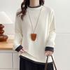Navava NT3138 Basic Daily Inner Color Blocked TurTleneck Long Sleeve T shirT