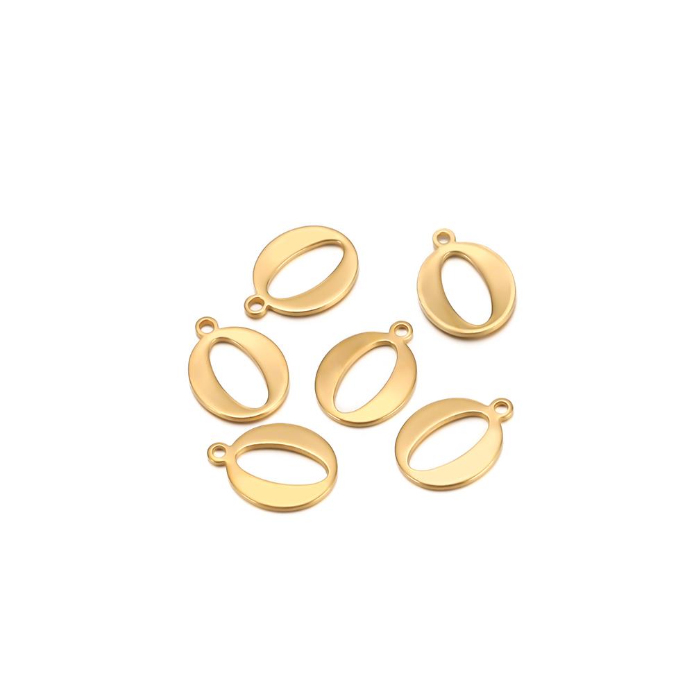30pcs Stainless Steel Gold Color 26 Letter Pendant Alphabet Charms Necklace Pendant Bracelet Making Earring Findings DIY Jewelry