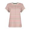 Women's Spring/Summer Leisure Stripe Printed Round Neck Short Sleeve Loose T-shirt