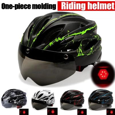 Neuer Fahrradhelm, Antikollisions-Sport-Fahrradhelm mit Rücklicht, tragbar, leicht, ultraleicht, verstellbar, für Erwachsene