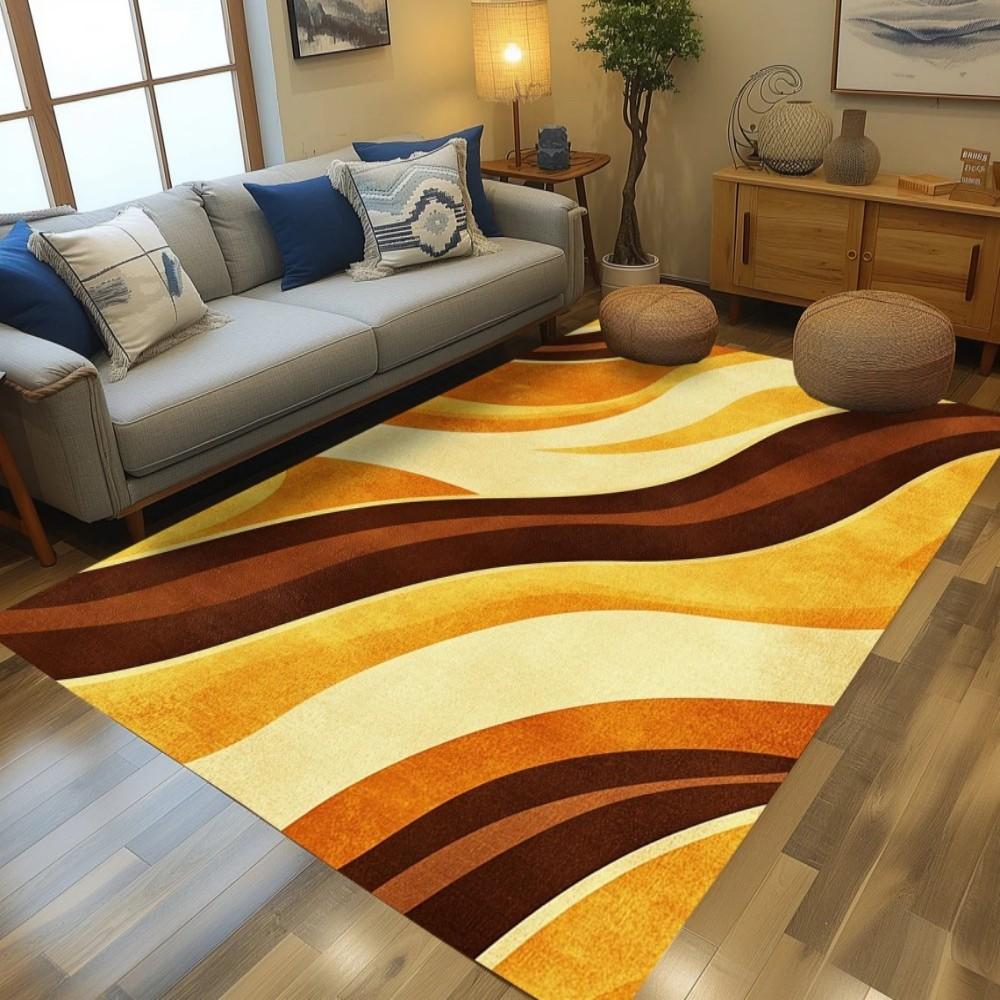Retro Colorful Abstract Art Print Carpet Non-Slip Washable Area Rugs for Living Room Bedroom Kitchen Floor Mat Home Decor