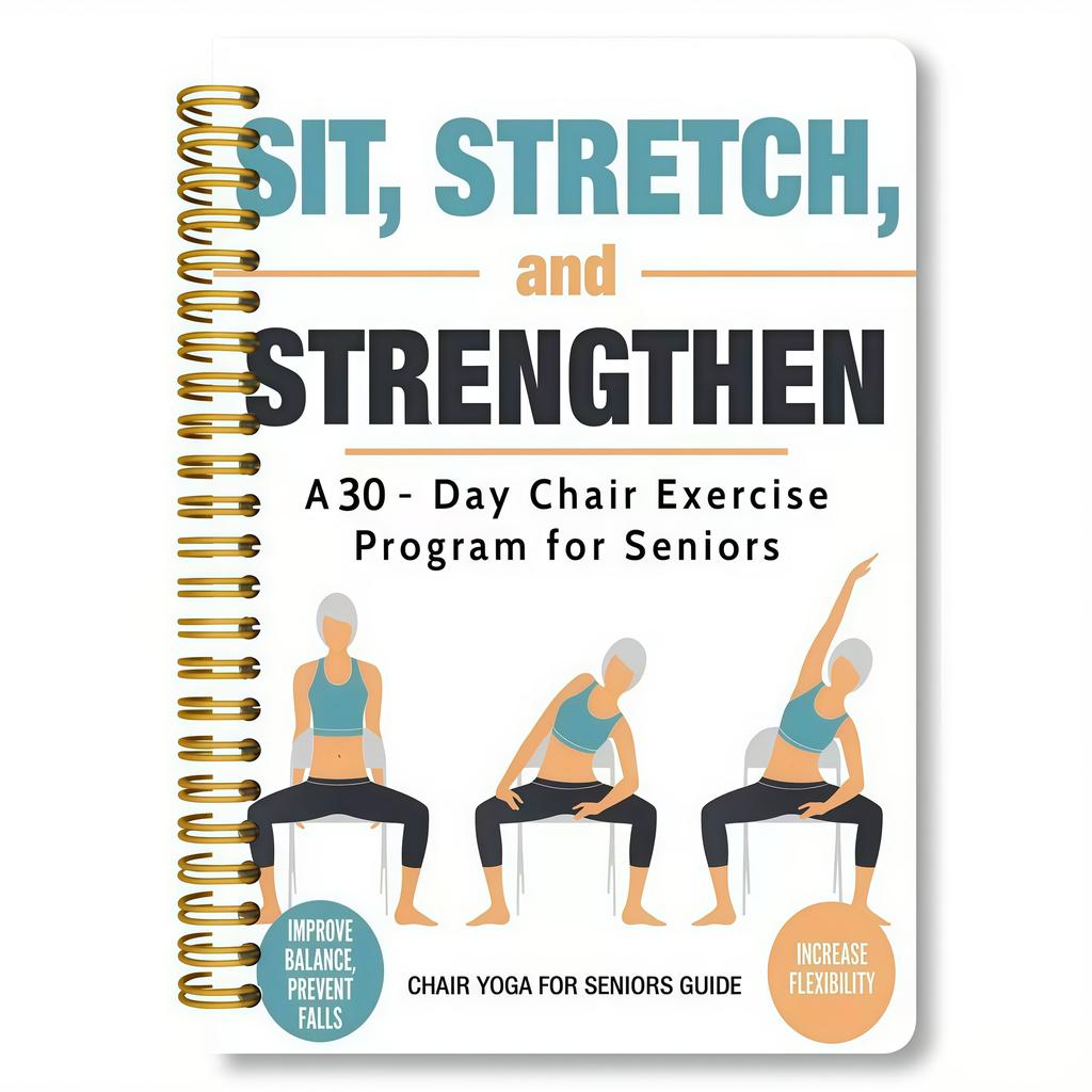 Stoelyoga Oefenboek Voor Senioren 50 Pagina Zittende Yoga Gids, Fitness Planner Journal Voor Flexibiliteit & Balanstraining