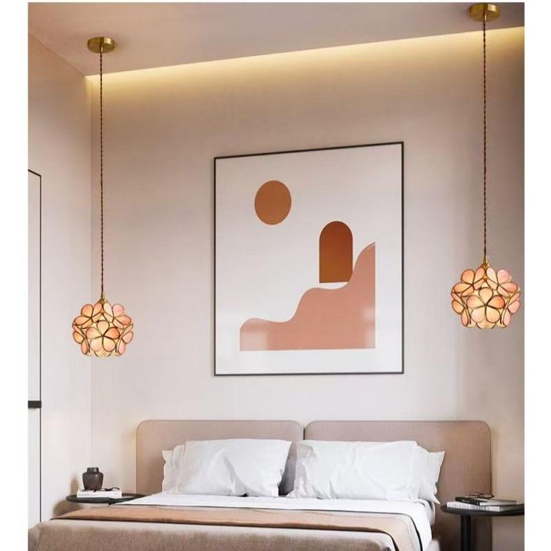 Lămpi Suspendate din Sticlă Lampă de Plafon LED Decor Acasă Candelabru Suspendat Felinar Floare Lustre Agățate Corp de Iluminat Insulă Bucătărie