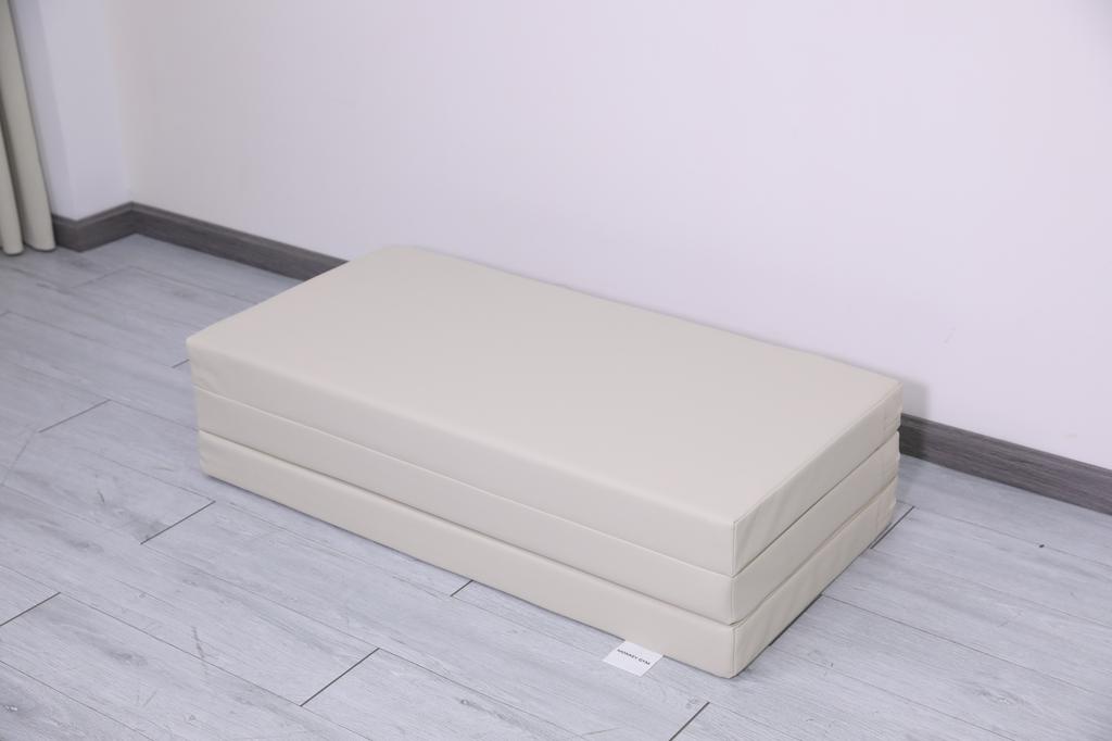Gymnastic Mattress Satellite Pu 150X100X8 Cm - Three-Piece Beige