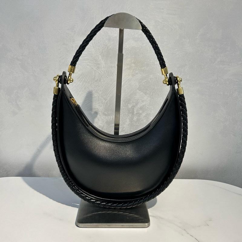 Genuine Leather Women's Bag Weaving Handheld Underarm Bag Versatile Crescent Bending Moon Bag Single Shoulder Diagonal Crossing Dumpling Women's Bag
