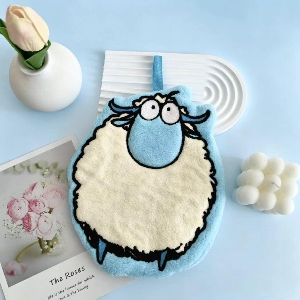 Coral Fleece Goose Hand Towel - Absorbent & Cute for Kids' Bathroom or Kitchen