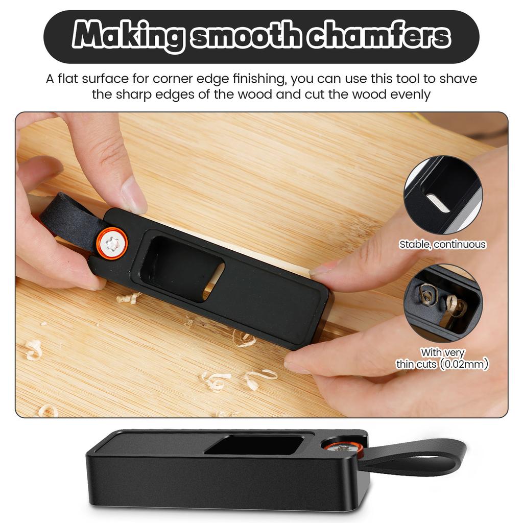 Edge Trimmer Hand Planer Portable Woodworking Edge Corner Plane Carbide Insert Chamfer Plane Aluminium Alloy Edge Trimmer Manual