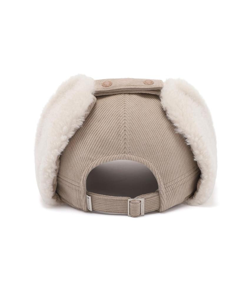 Snow Peak Merino Wool Corduroy Ear Cap GS-S25WWFCP60, Flight Pilot Cap, Trapper Headwear, Women's, SMOG PINK, Size S