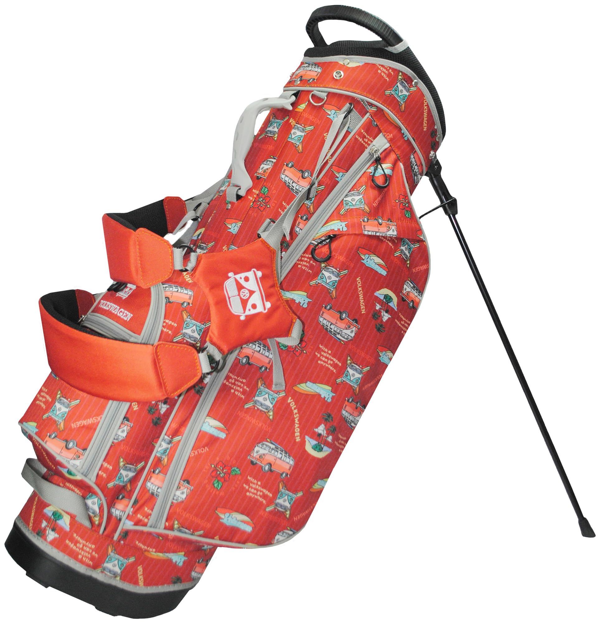 

LEZAX Volkswagen 9.5-inch Stand-Type Golf Cart Bag, Red, VWCB-5402