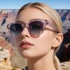 KAJILA Europe 2026 Cat Eye Sunglasses: Women's Trendy Acetate Sun Protection with Inlaid Pin Design