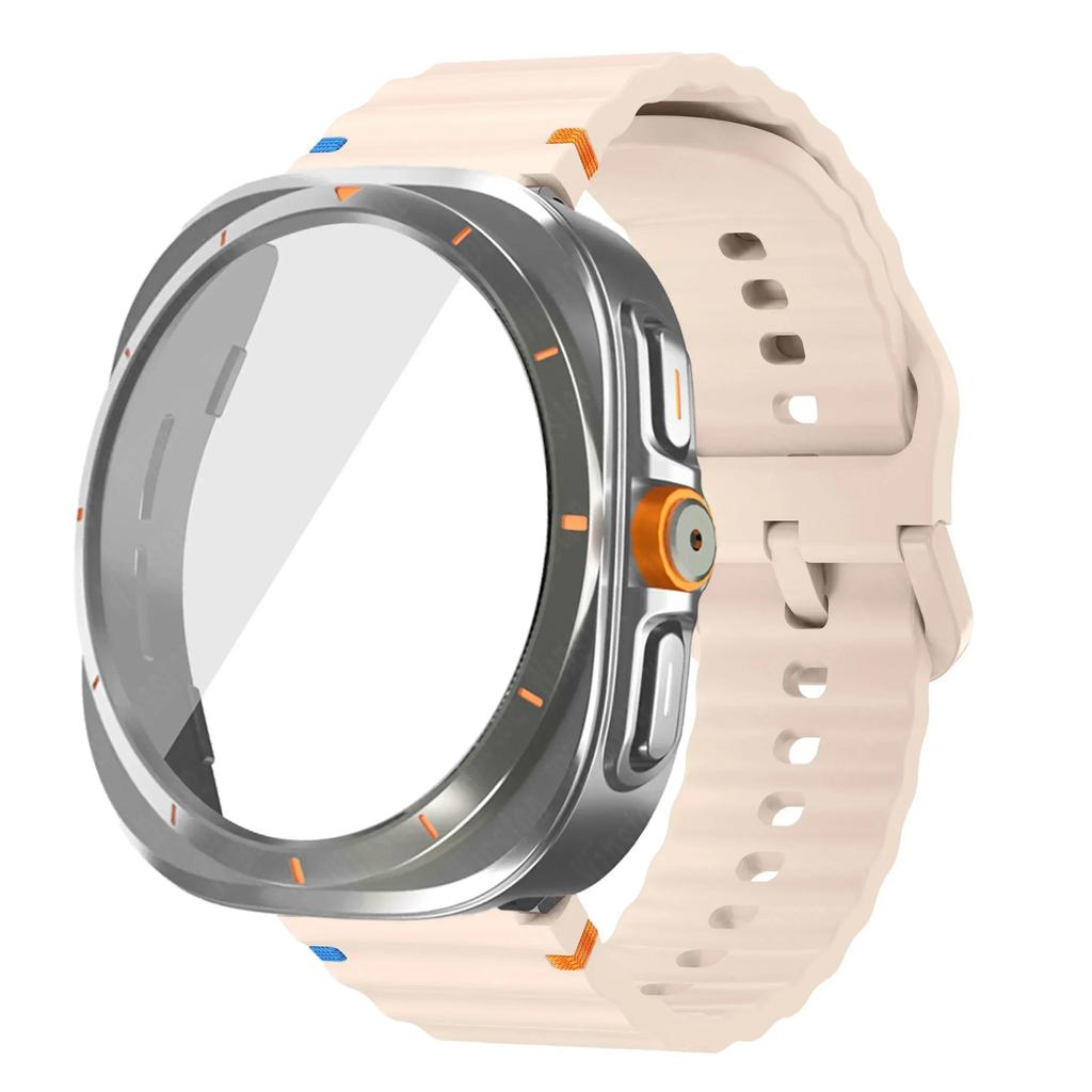 Change To Ultra Case+Band for Samsung Galaxy Watch Ultra Upgrade To Galaxy Watch 7 6 40mm 44mm Tempered Glass Screen Protector
