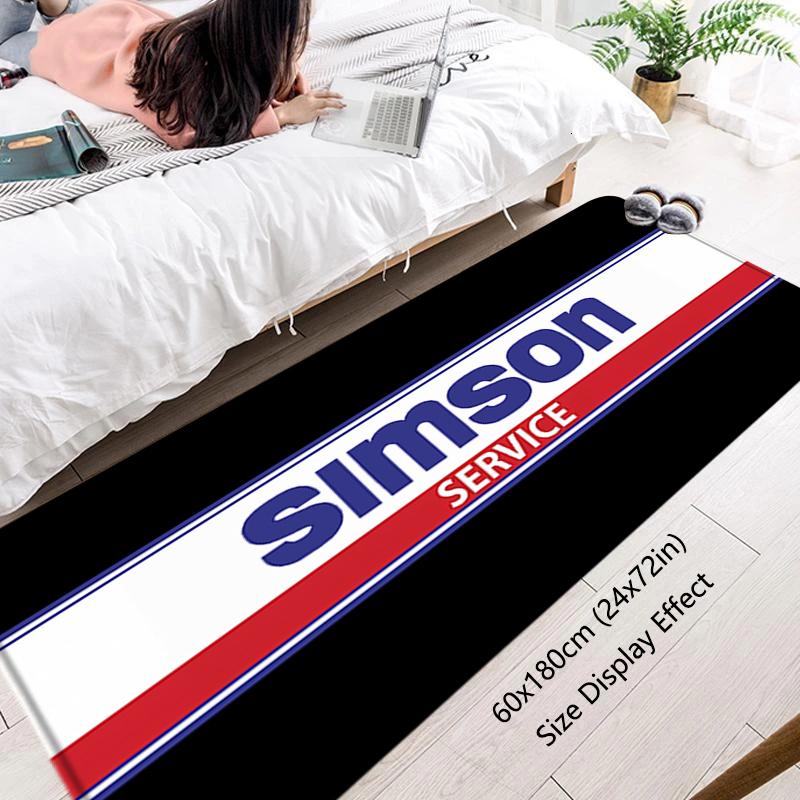 Floor Mat Simsons Motor Non-slip Foot Rug for Entryway Hallway Carpet Kitchen Water Absorbed Rugs Fluffy Bedside Mats Home Decor