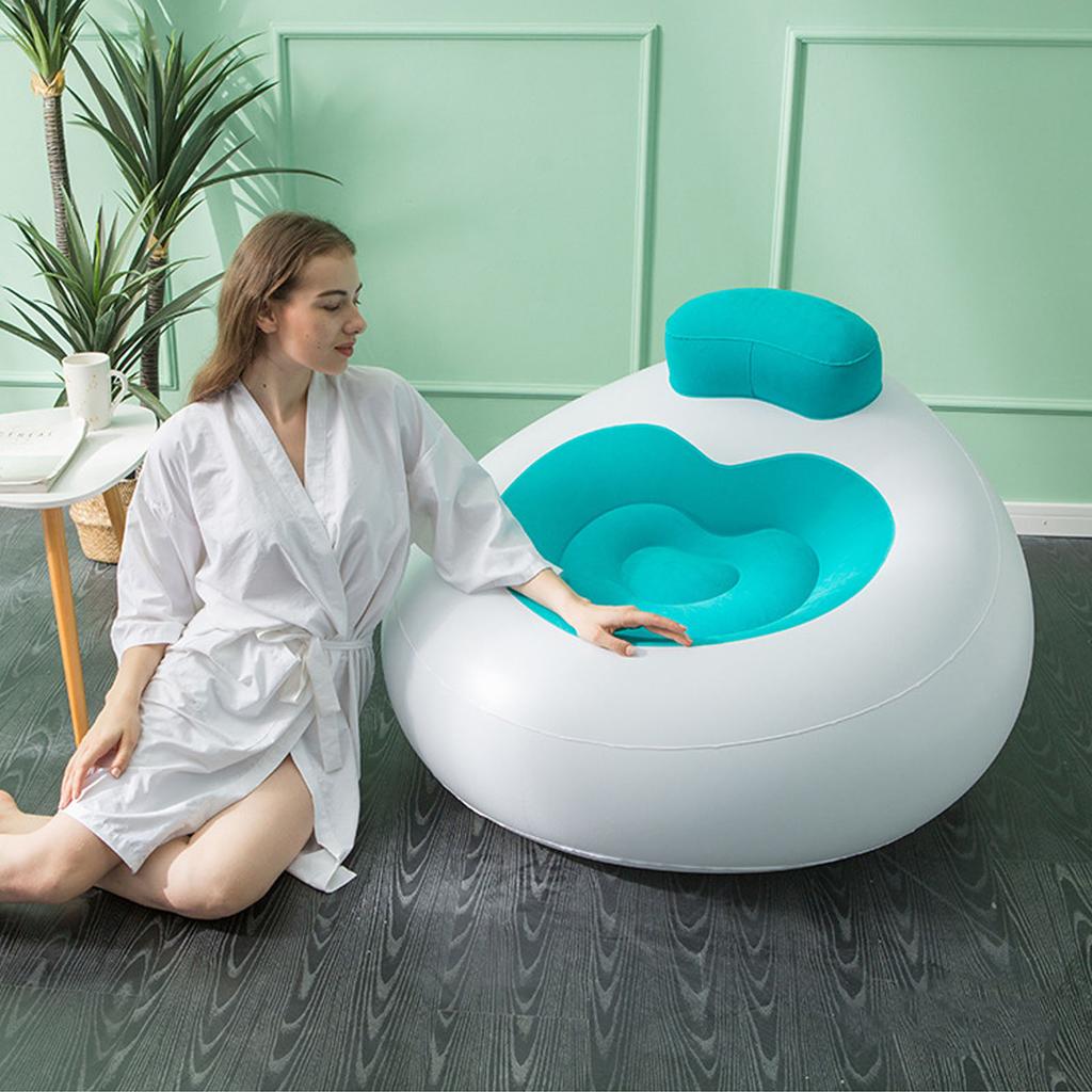 Inflatable Chair Comfortable Supportive Heart Shape Decorative Plush Chair for Bedroom Living Room