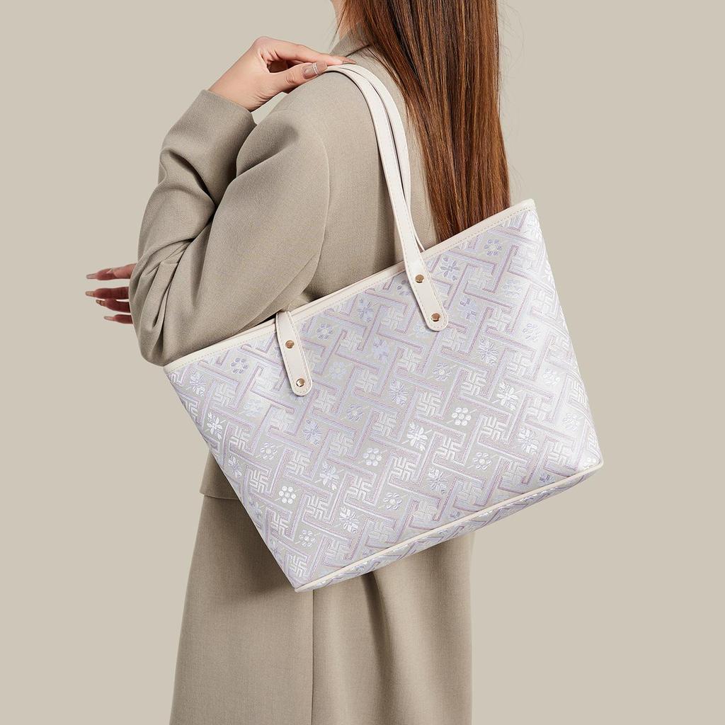 Guangxi Zhuang Brocade Heritage Women's Large Tote Crossbody Bag, 2026 New Collection
