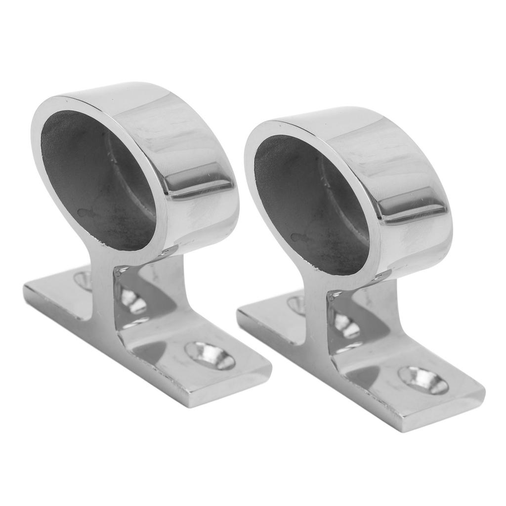 2PCS Stanchion Hand Rail Fitting 316 Stainless Steel Mirror Polishing Rustproof for Boat Yacht Marine