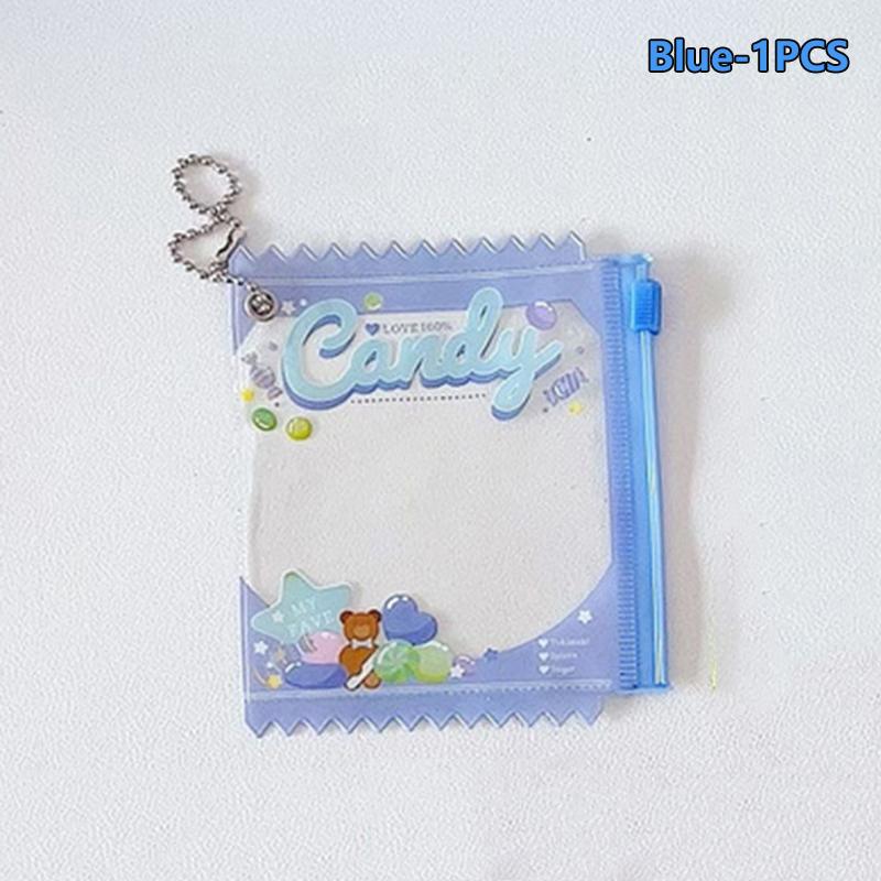 1/3Pcs Mini Anime Badge Storage Bag Protective Shell Toy Doll Bag Transparent Display Bag Pendant Hanging Keychain Decor Gift