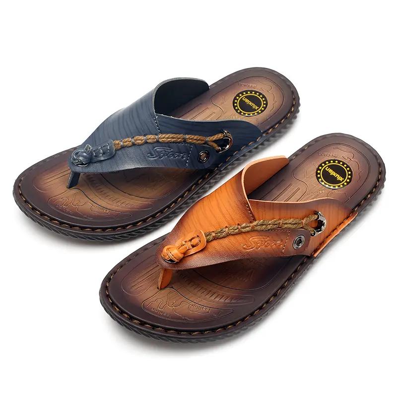 Men's Summer Slippers Flip Flops Comfortable Sandals with Arch Support and Non Slip Sole Suitable for Outdoor Beach Swimming Pools