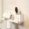 No-Drill Hair Dryer Storage Rack Wall Mounted Blow Dryer Hanger  for Household